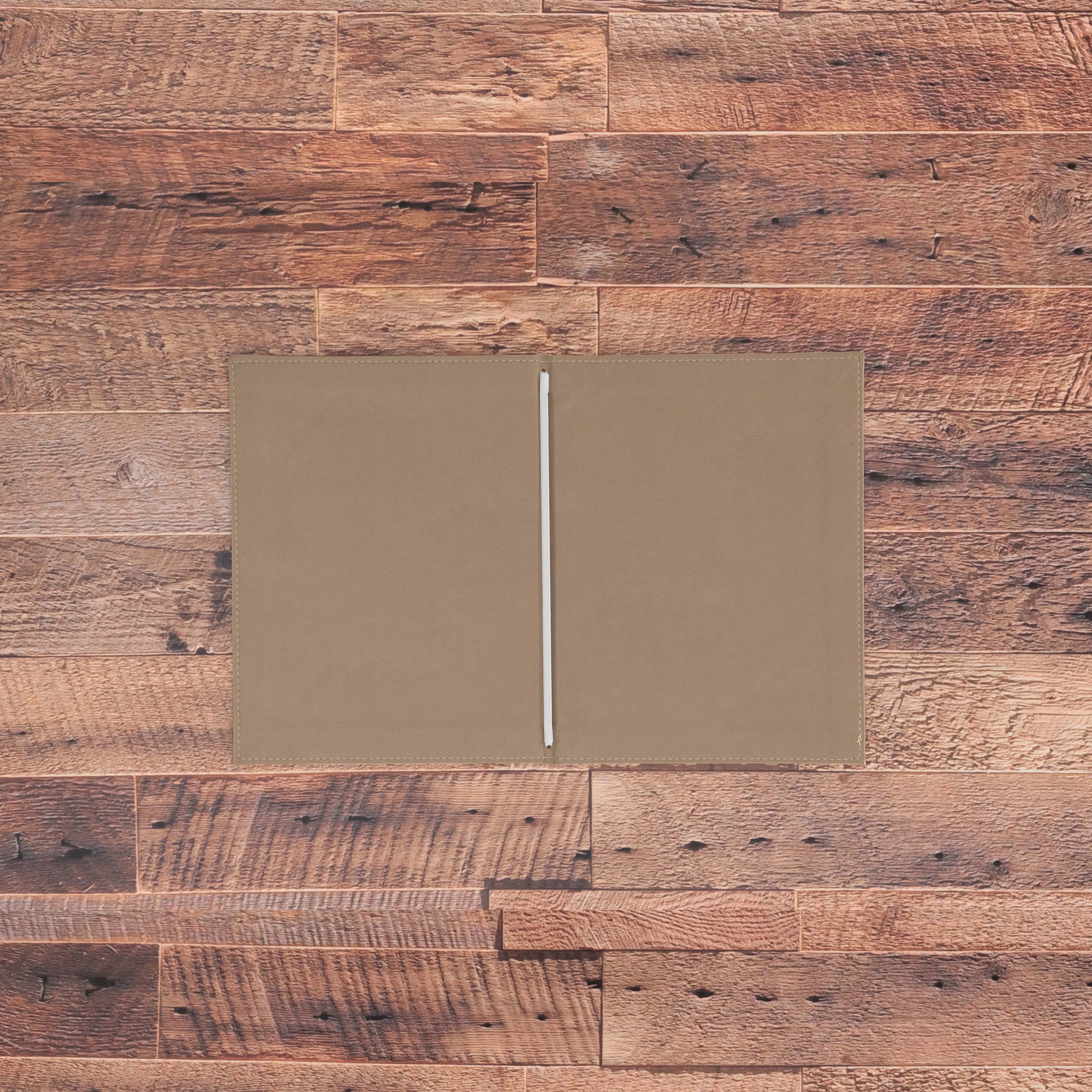 Porte menu personnalisable en simili cuir