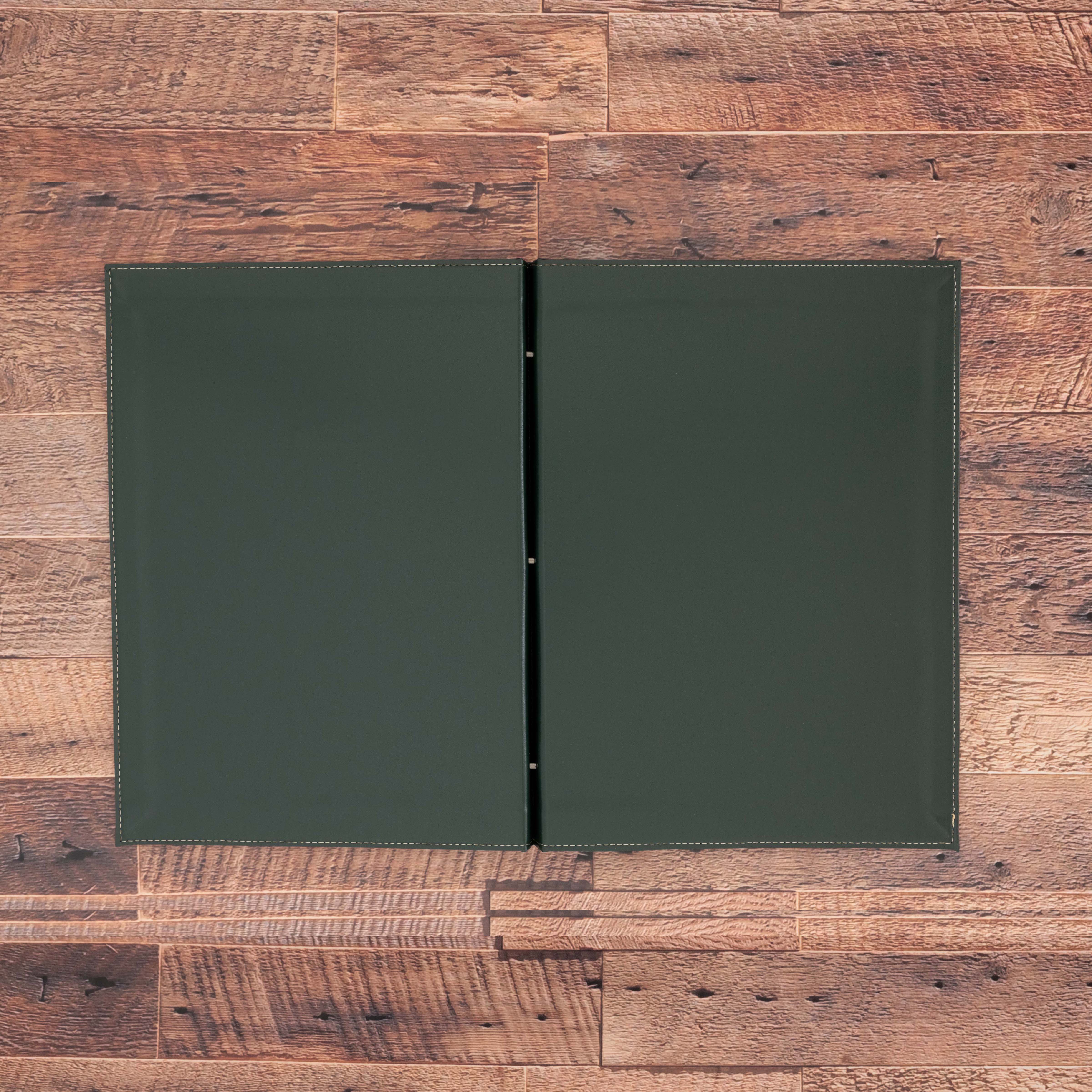 Porte menu personnalisable en simili cuir