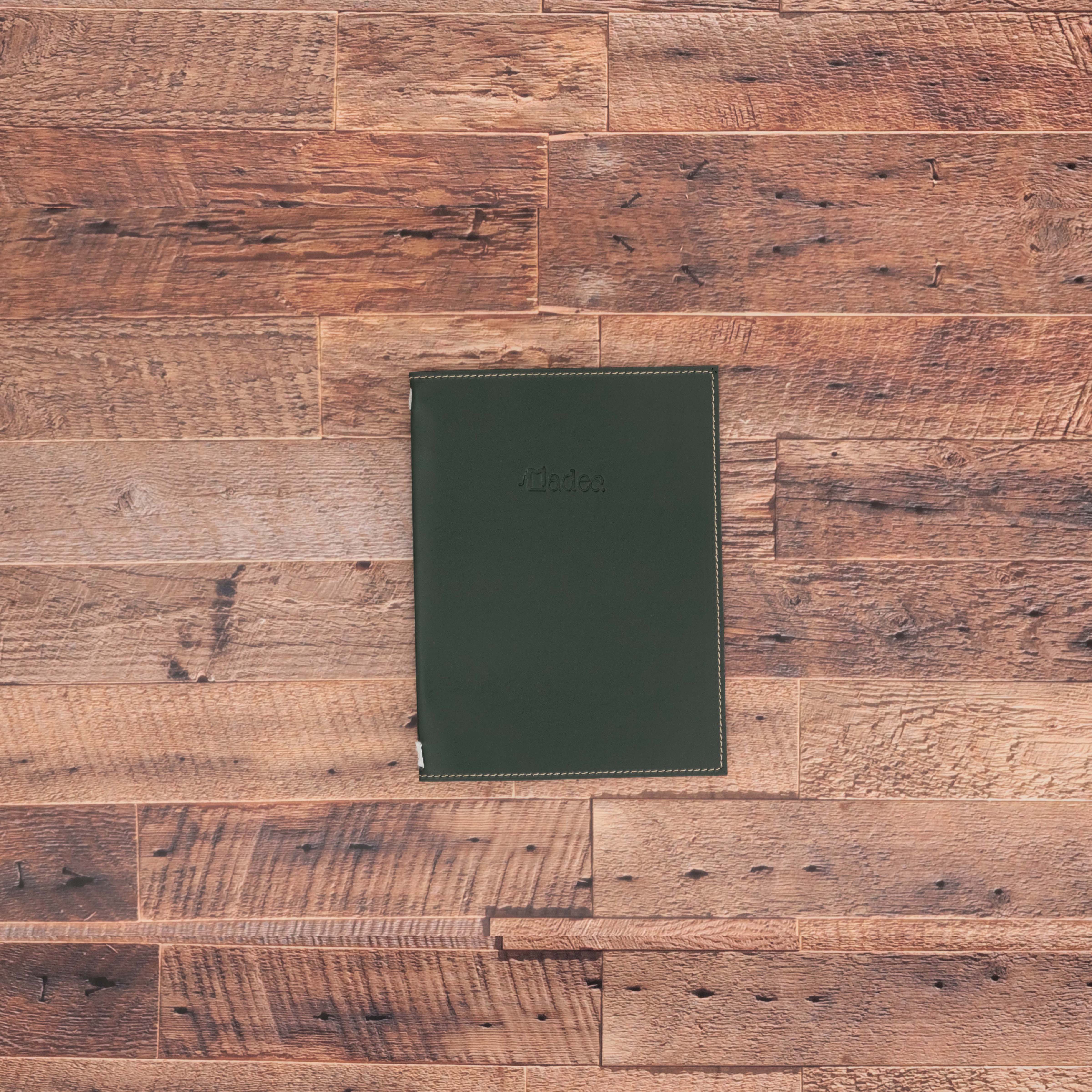 Porte menu personnalisable en simili cuir