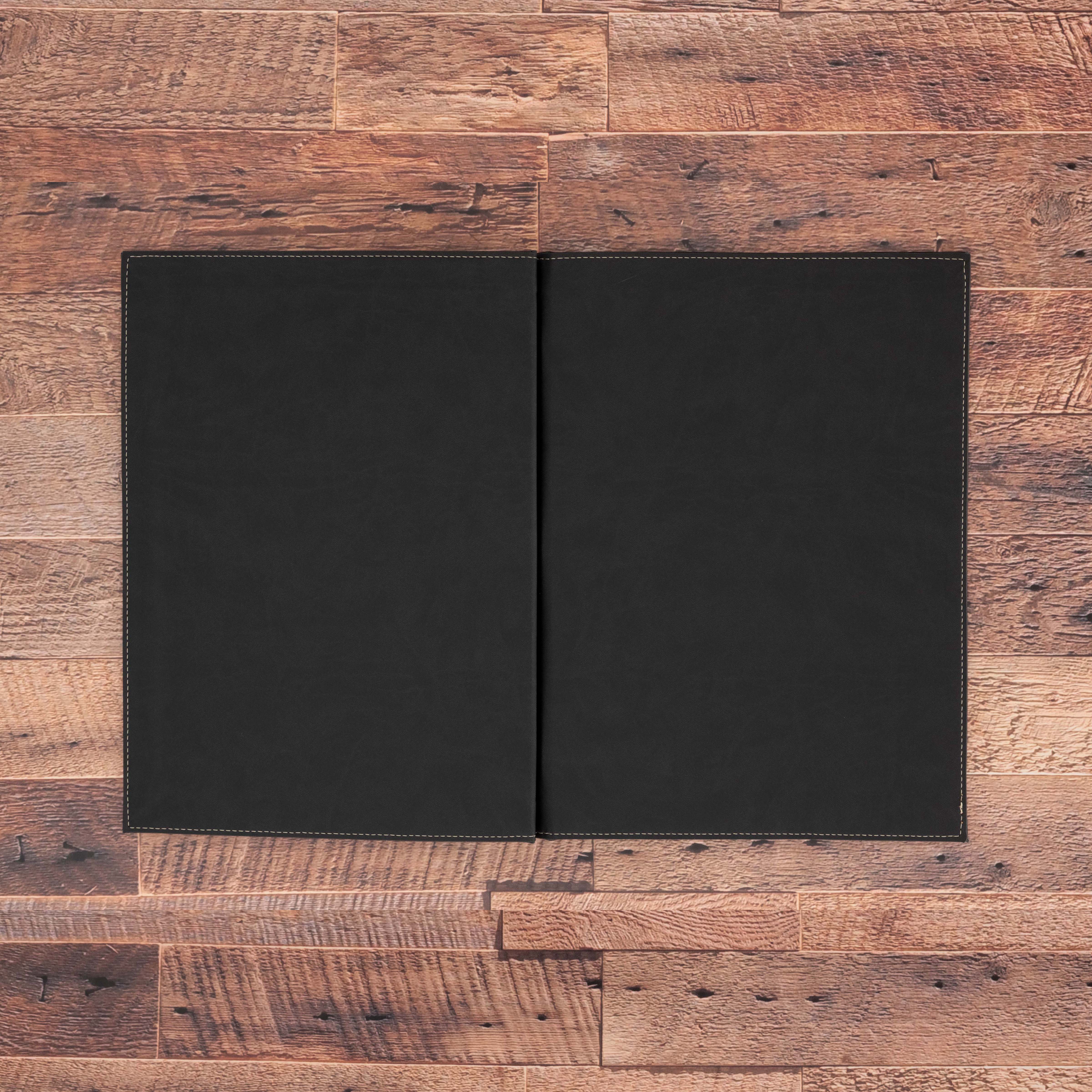 Porte menu personnalisable en simili cuir
