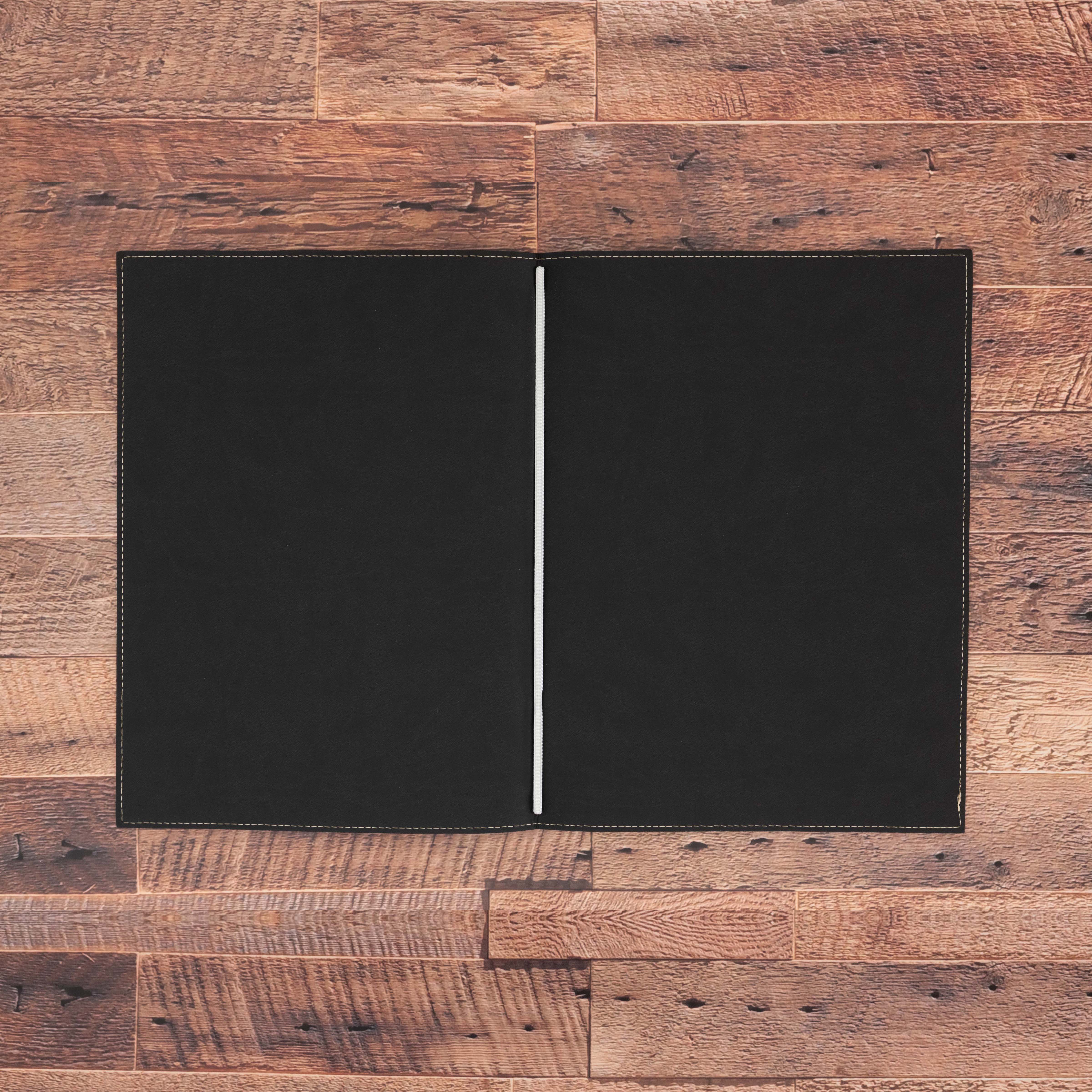 Porte menu personnalisable en simili cuir
