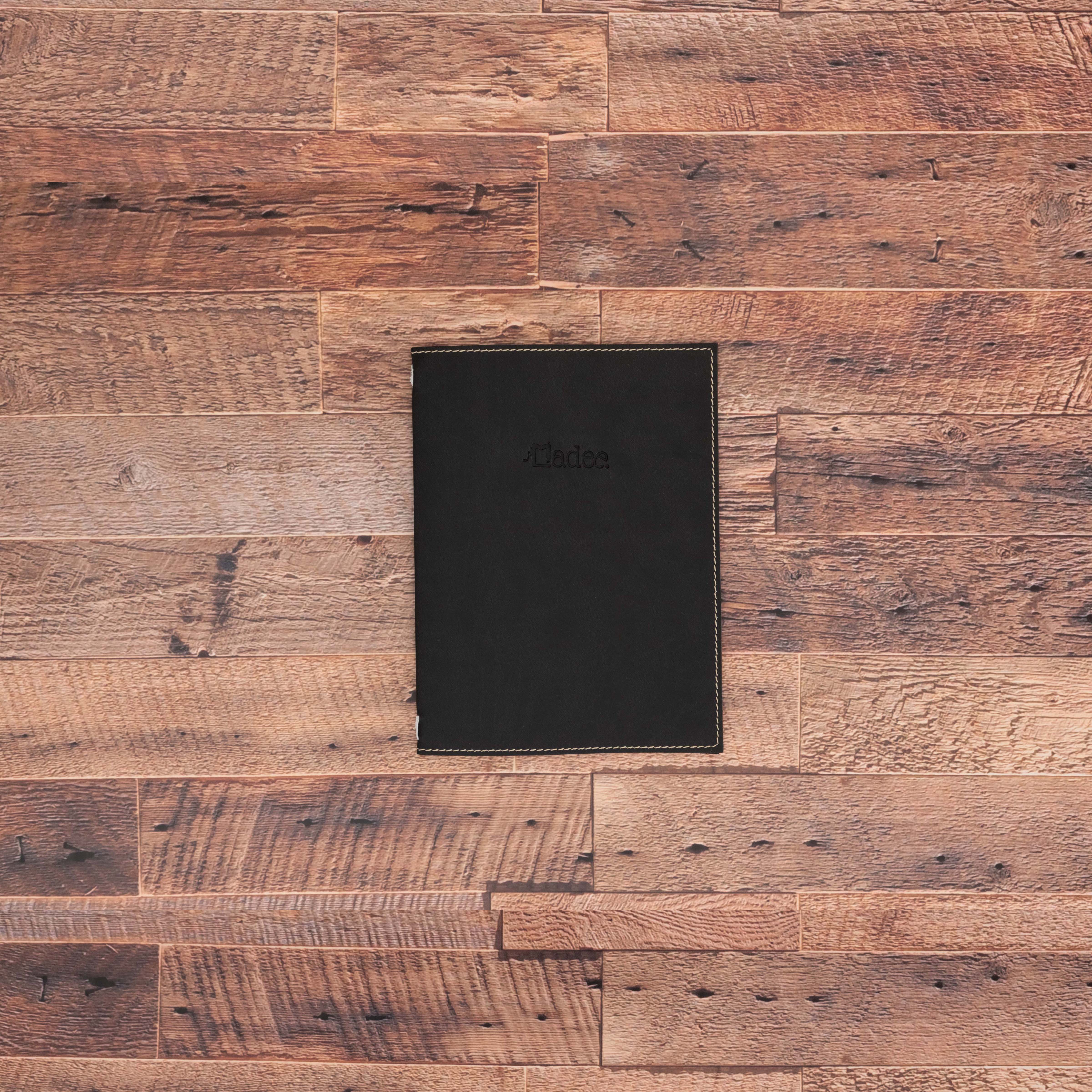 Porte menu personnalisable en simili cuir