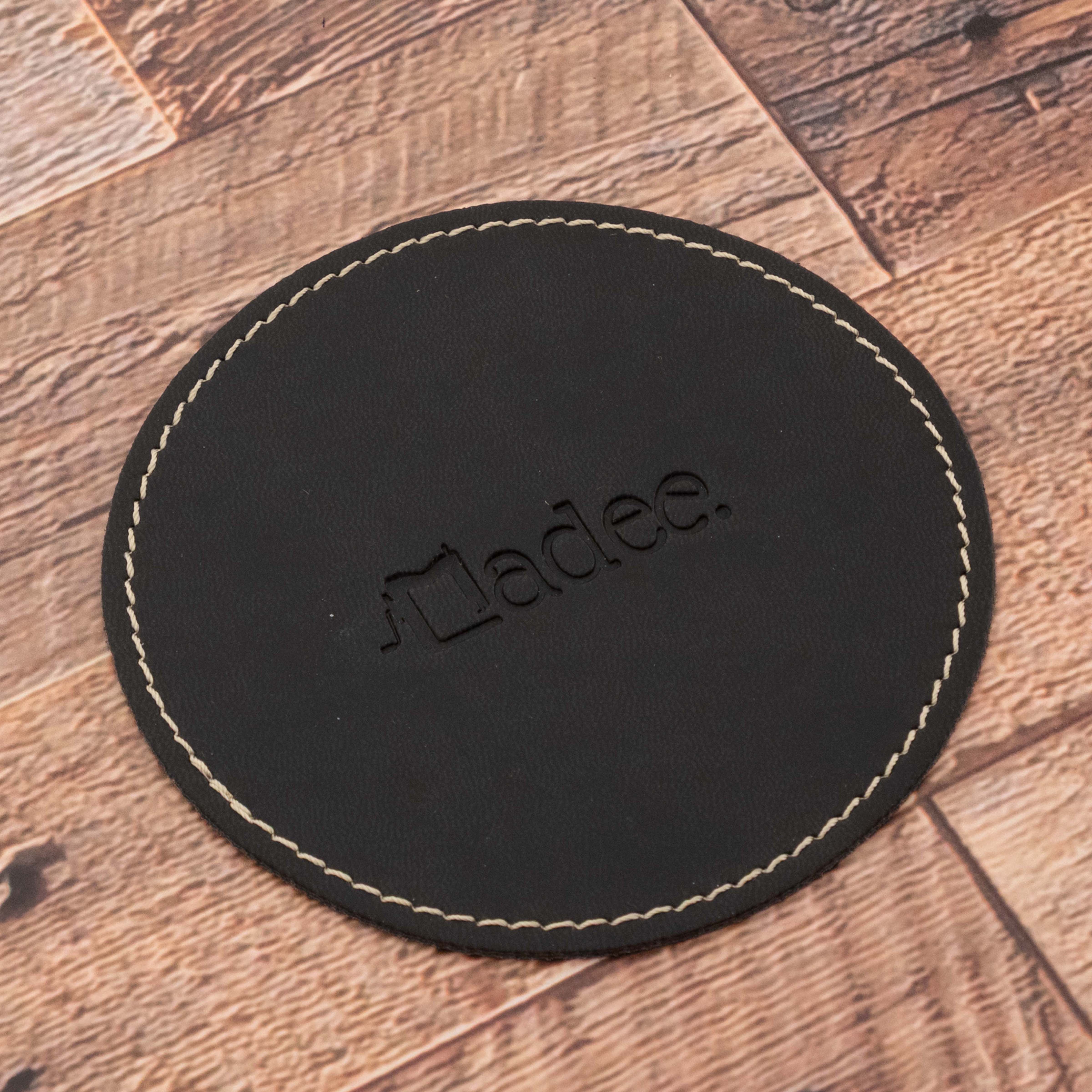 Sottobicchiere personalizzabile in similpelle
