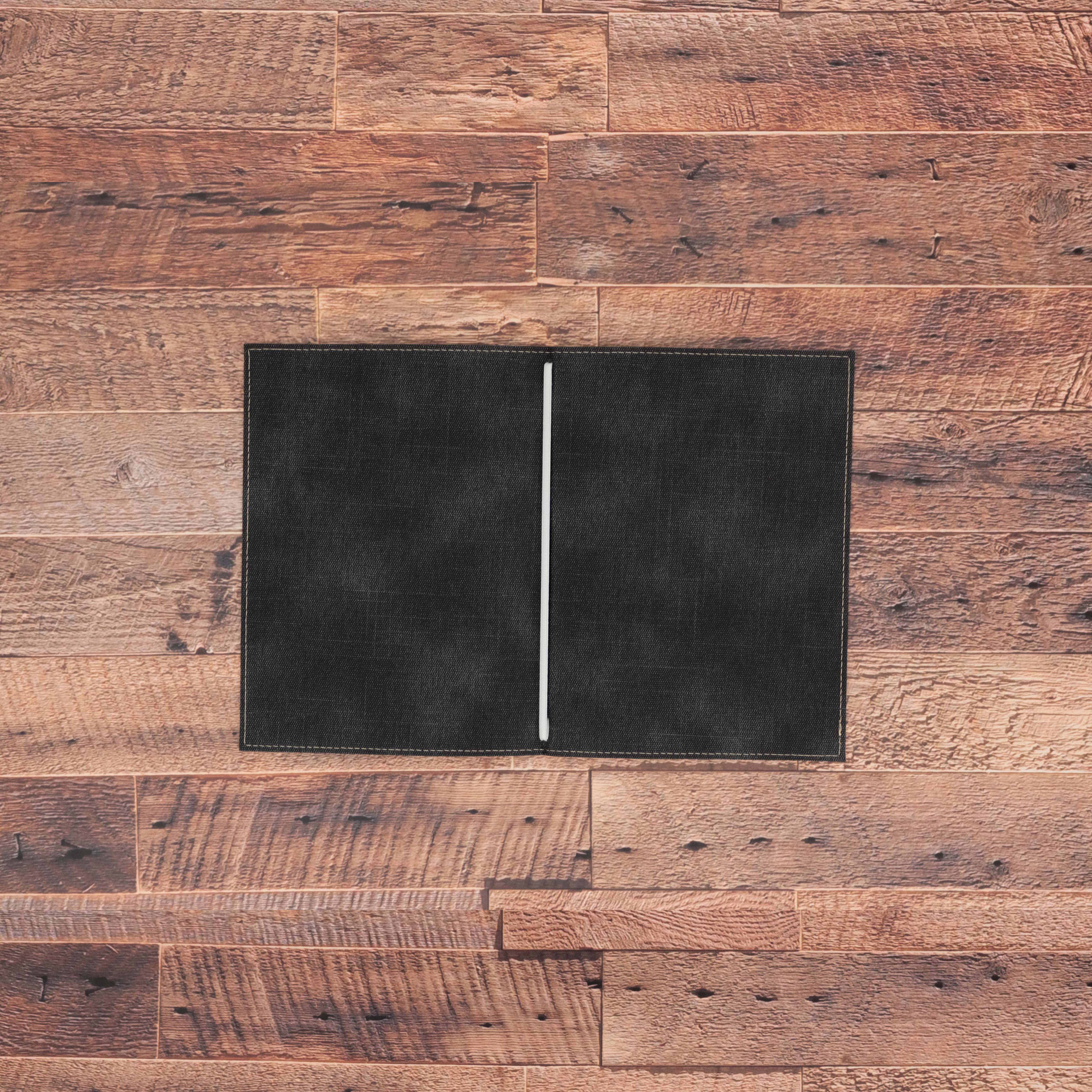 Porte menu personnalisable en simili cuir