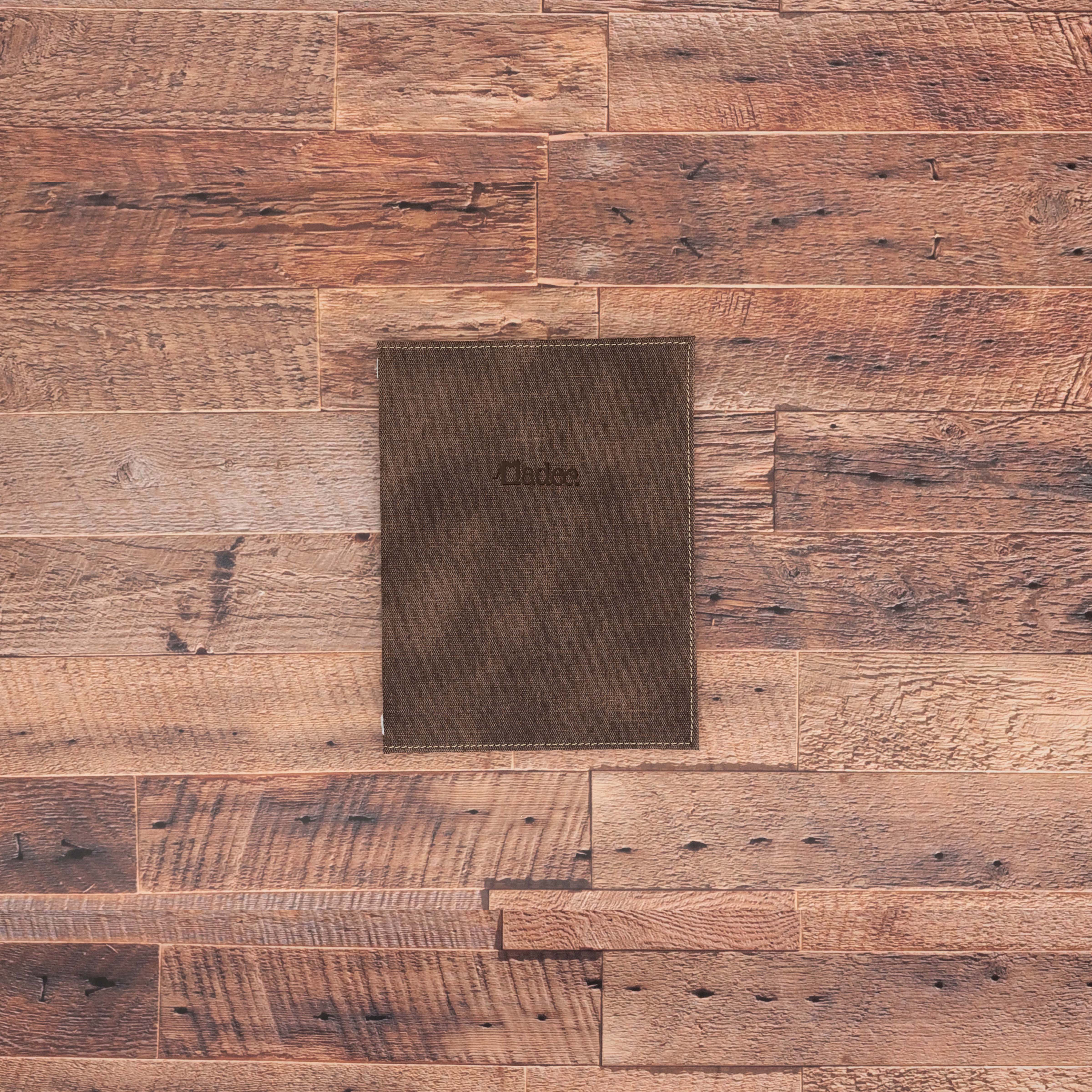 Porte menu personnalisable en simili cuir