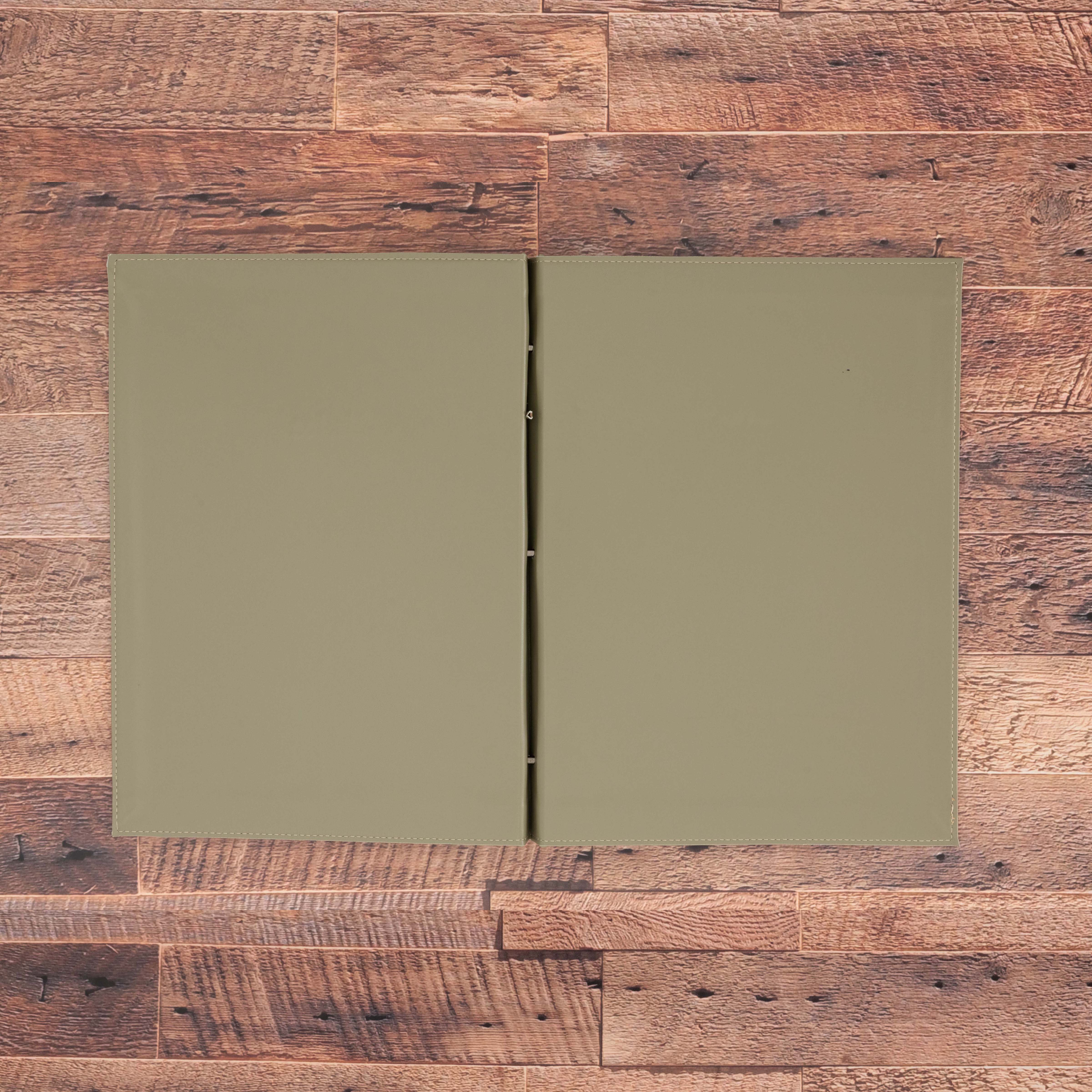 Porte menu personnalisable en simili cuir