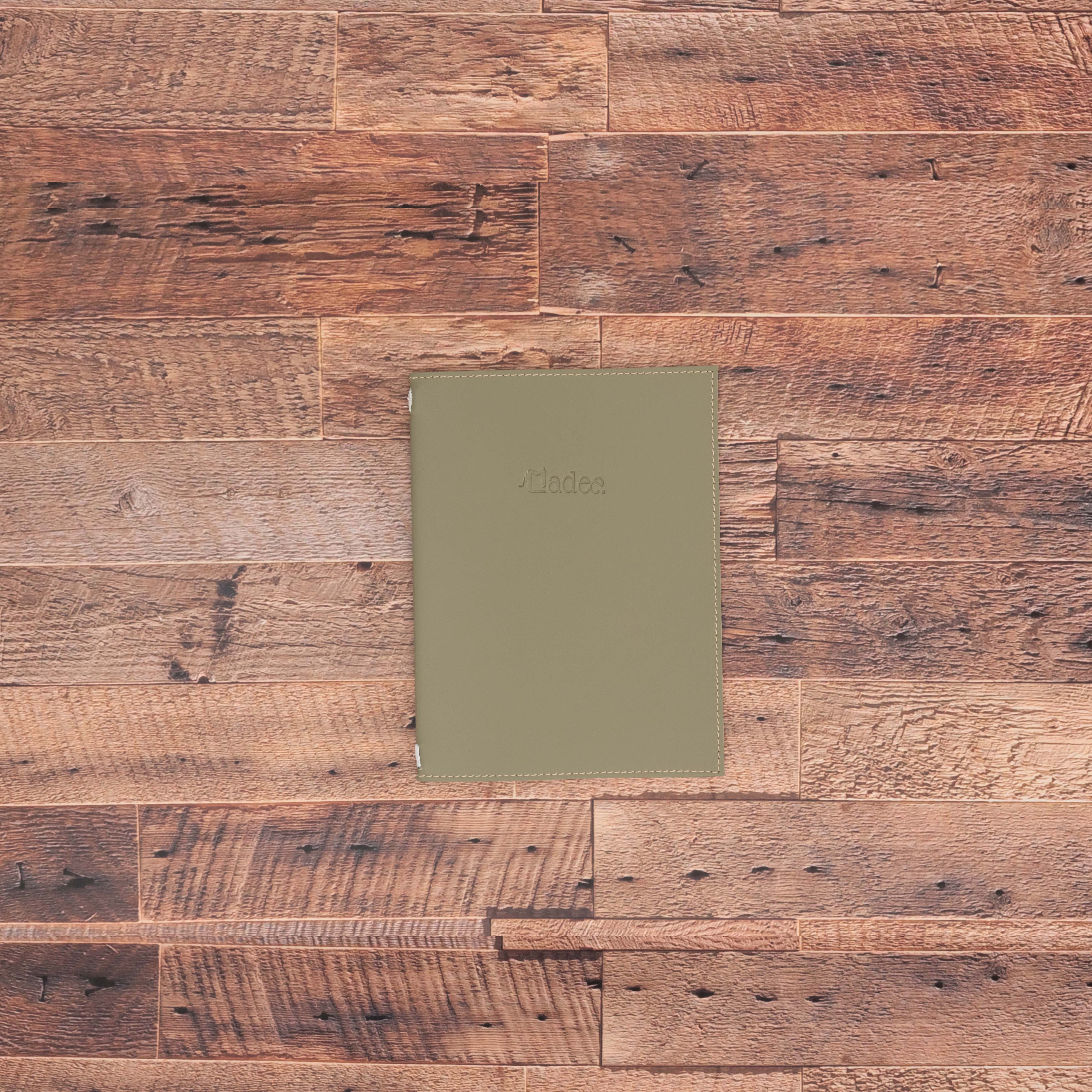 Porte menu personnalisable en simili cuir