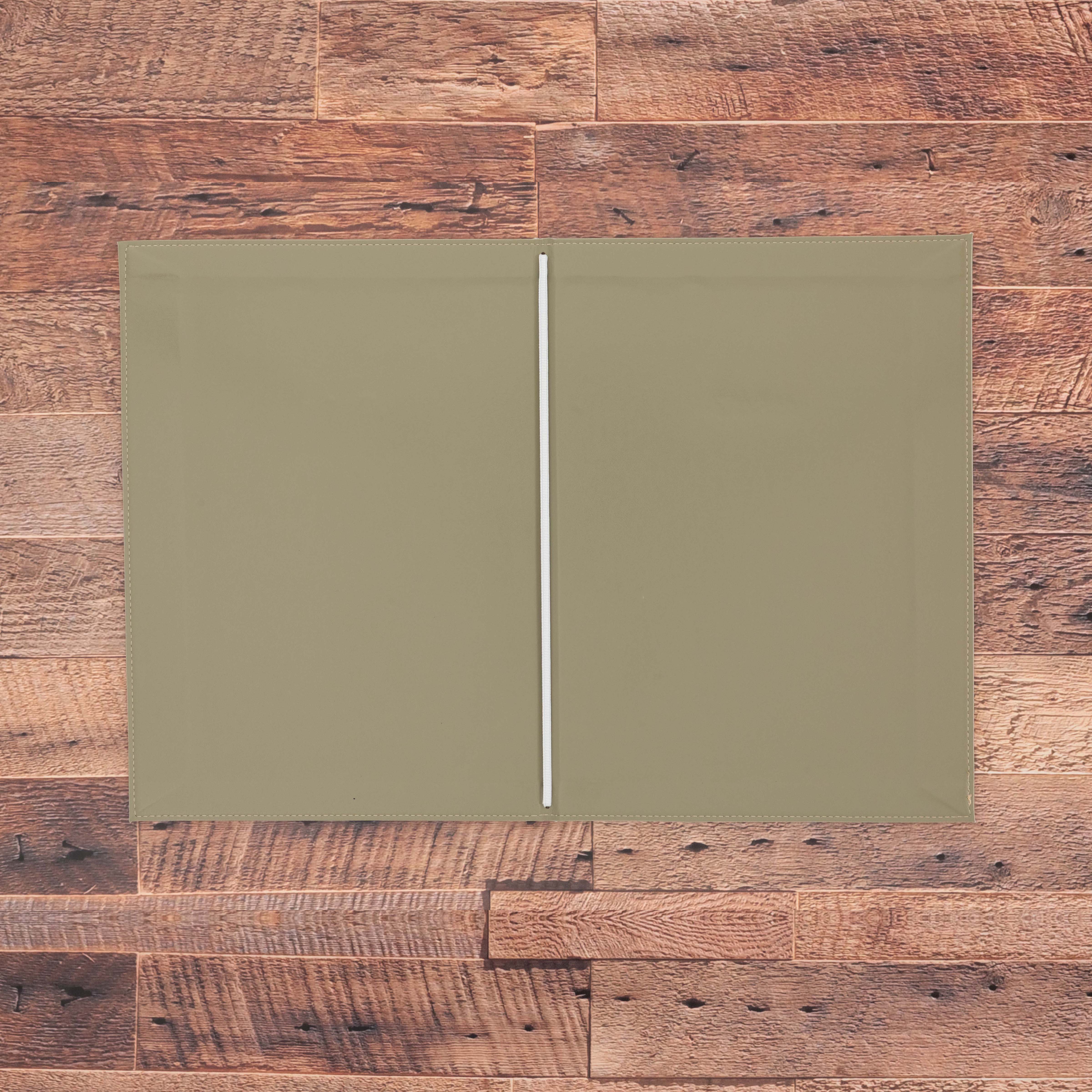 Porta menu A4 rigido con elastico personalizzabile in similpelle