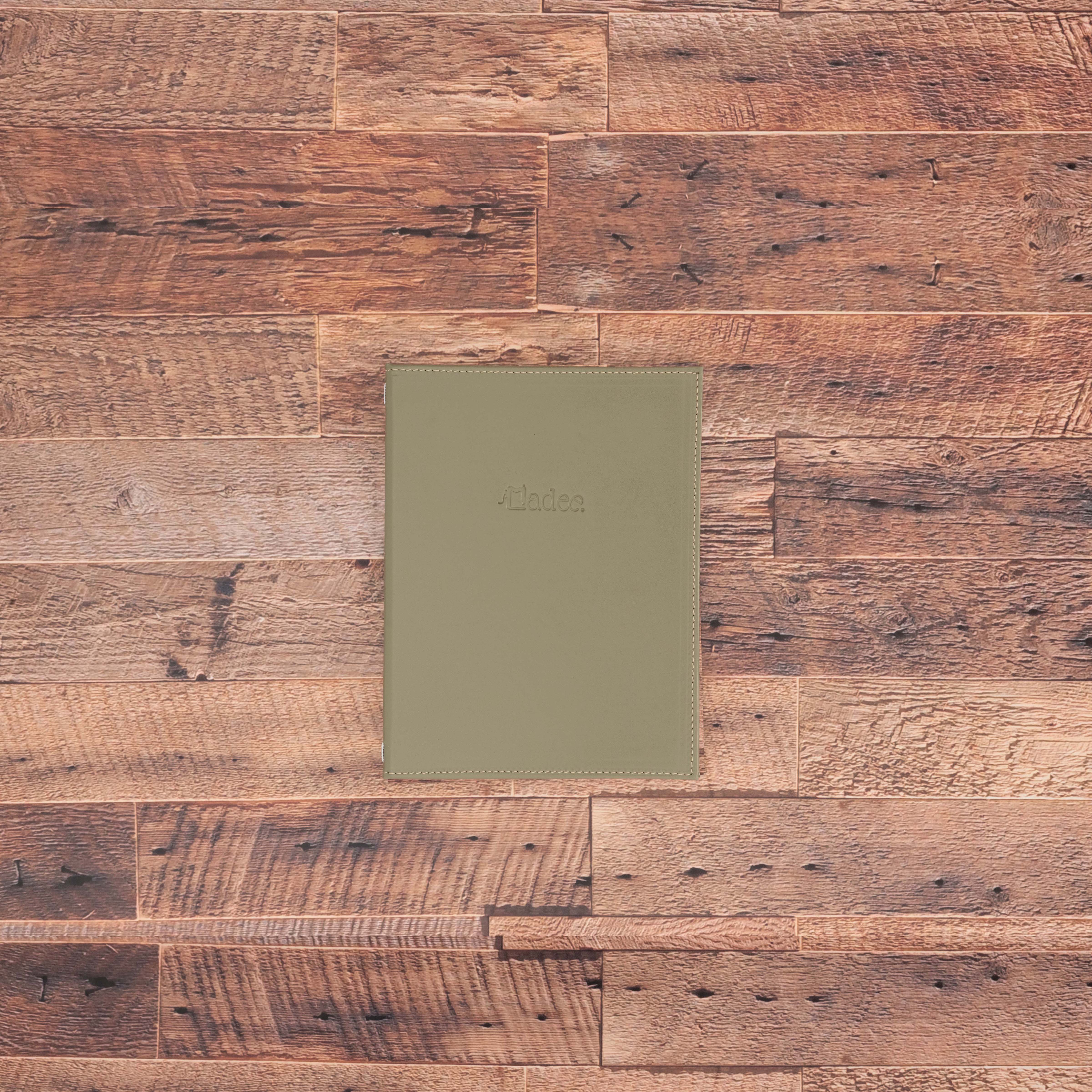 Porte menu personnalisable en simili cuir