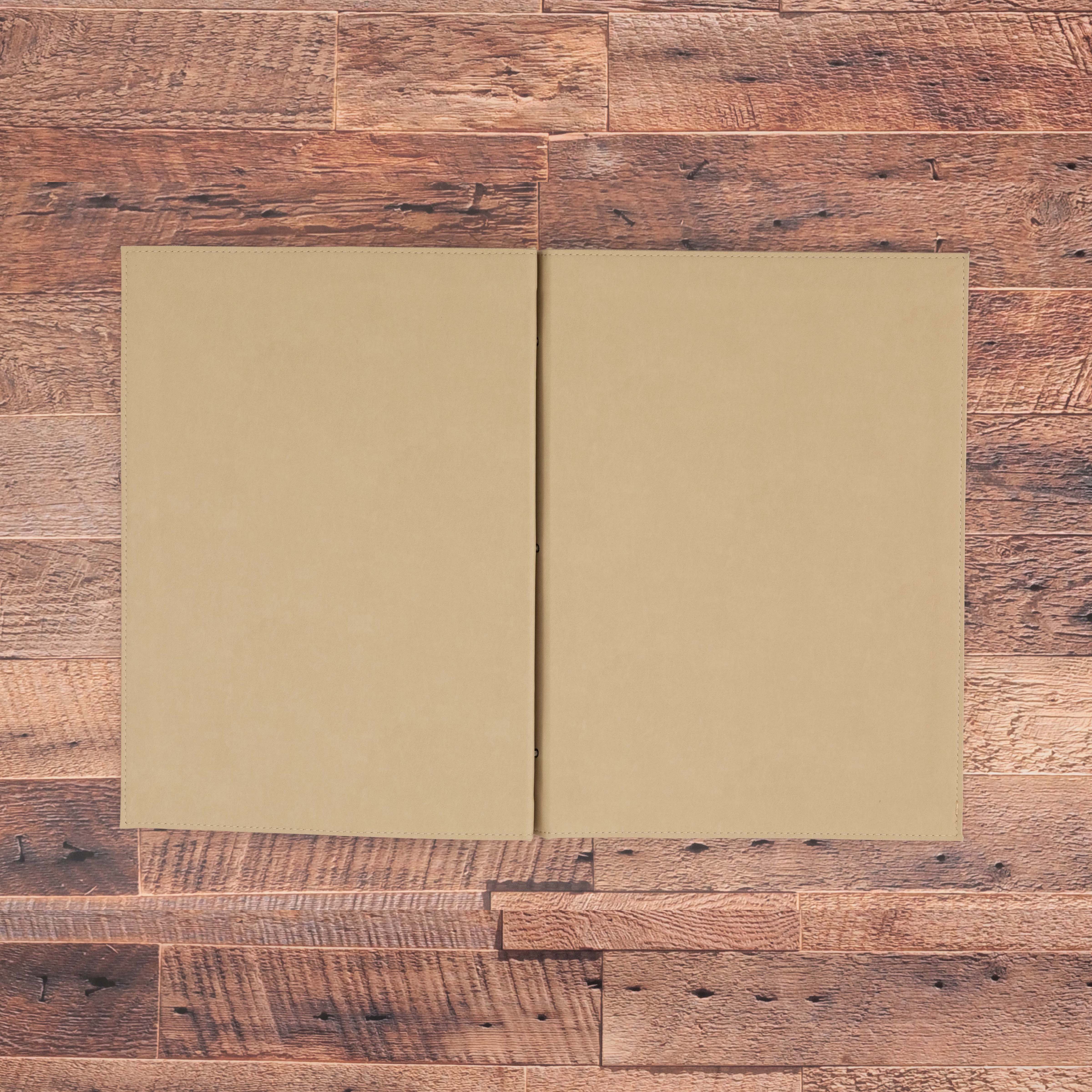 Porte menu personnalisable en simili cuir