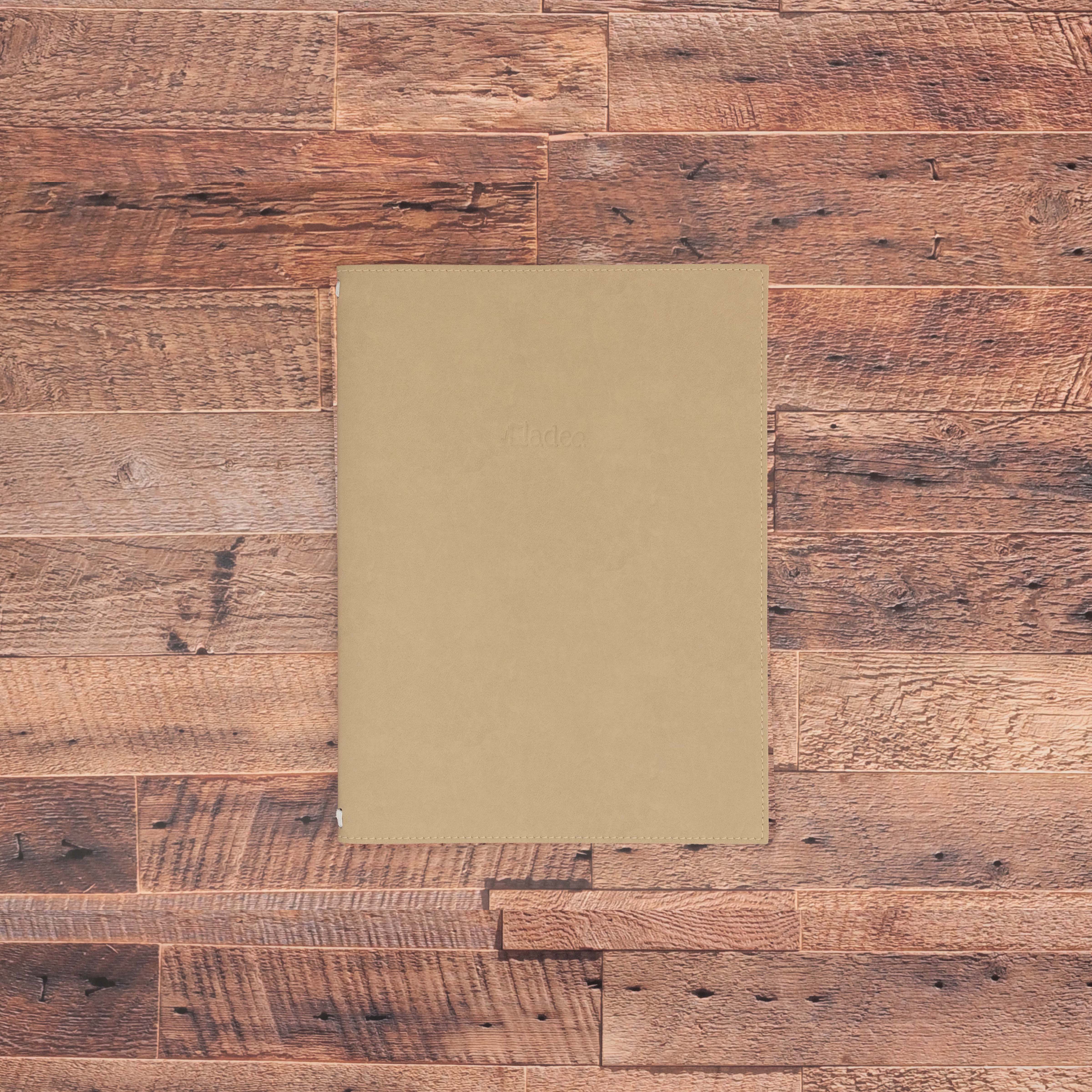 Porte menu personnalisable en simili cuir