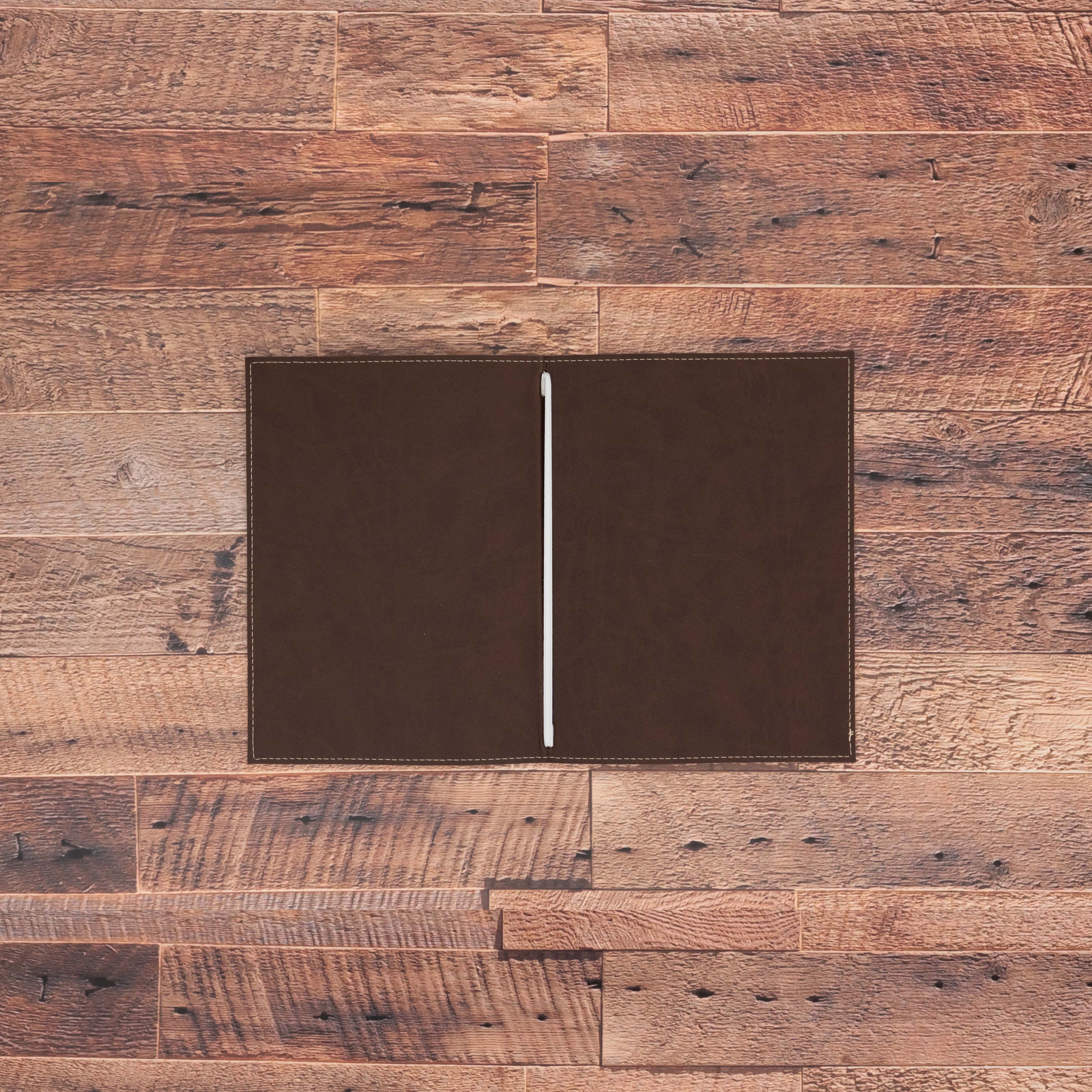 Porte menu personnalisable en simili cuir