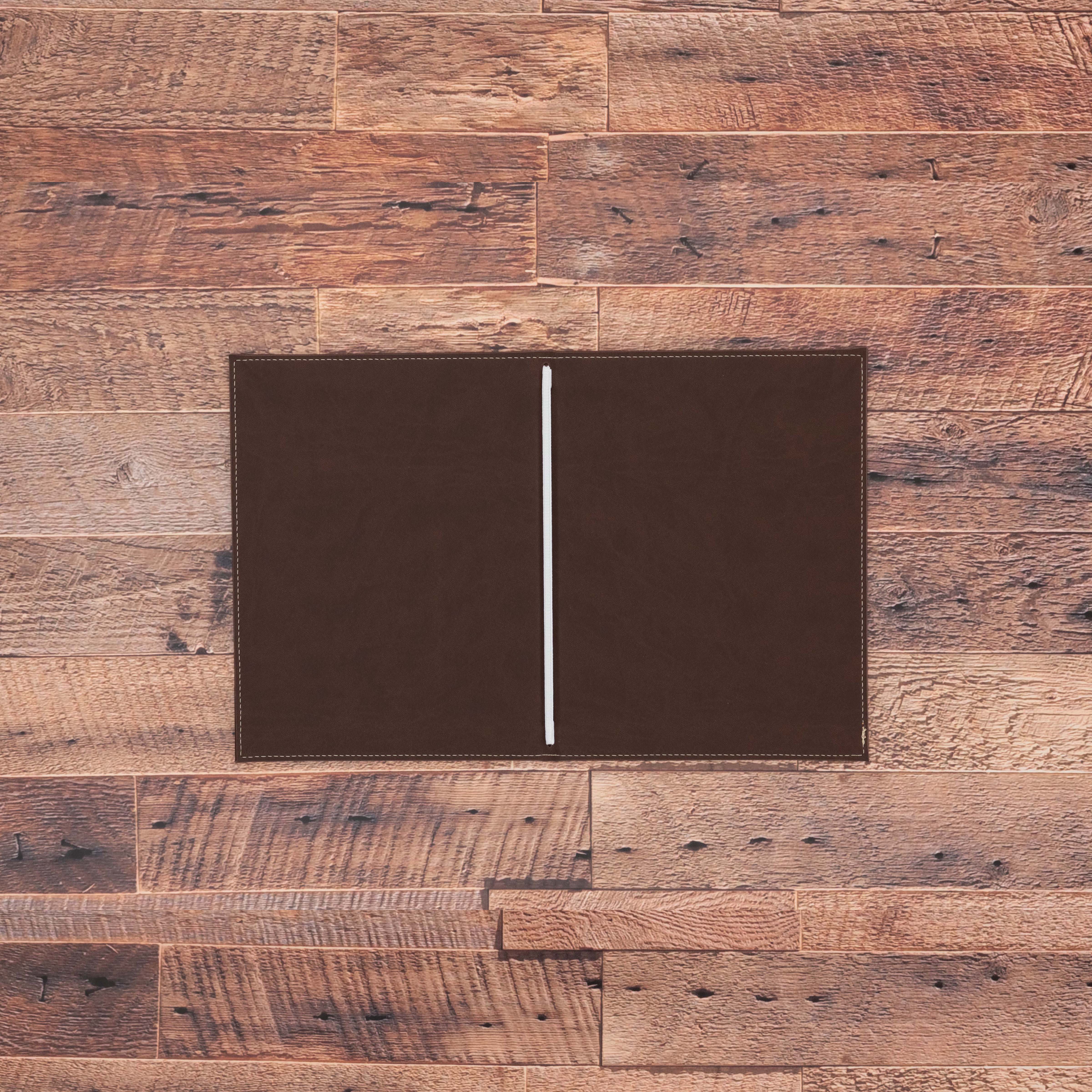 Porte menu personnalisable en simili cuir