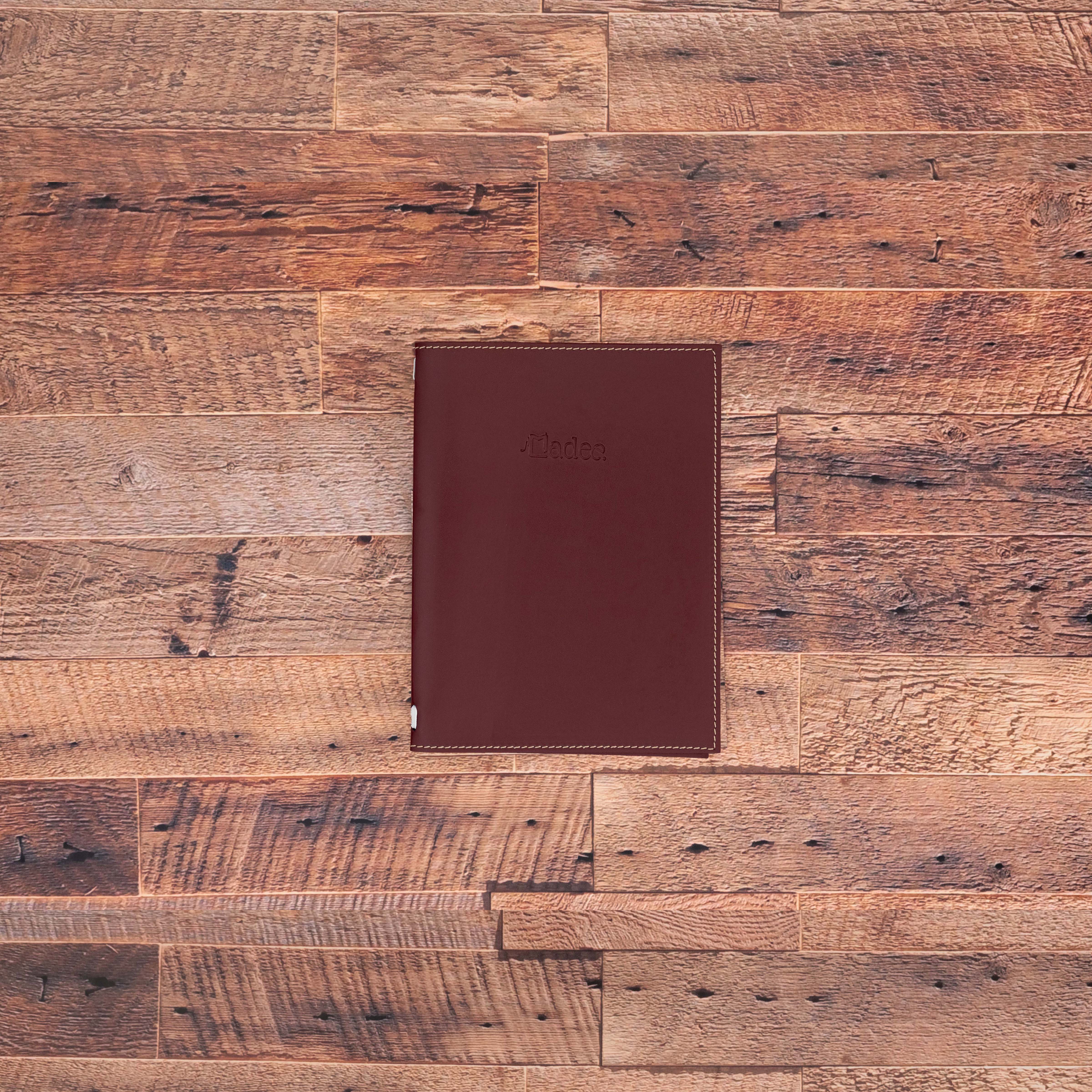 Porte menu personnalisable en simili cuir